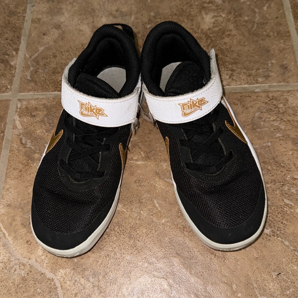 Black, Gold, White, youth shoes.